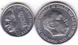 Spain 10 Centimos 1959 +1 Peseta 1998 - 10 Centimos