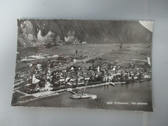 CPA PHOTO SUISSE VILLENEUVE VUE AERIENNE - Villeneuve