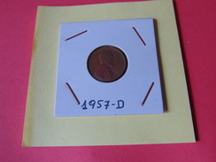 Lincoln 1957 D - 1909-1958: Lincoln, Wheat Ears Reverse
