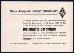 A6881 - Alte Postkarte - Männer Gesangsverein Euterpe Hartmannsdorf 1939 - Hartmannsdorf
