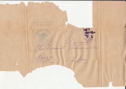 CLOSED LETTER, SENT TO BUZAU COURTHOUSE PRESIDENT, 1883, ROMANIA - Briefe U. Dokumente