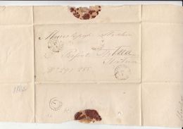 CLOSED LETTER WRAPPING, SENT FROM FOCSANI TO IASI, WAX SEAL, ABOUT 1880, ROMANIA - Storia Postale