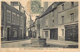 - Nievre - Ref-A765- Saint Pierre Le Moutier - St Pierre Le Moutier -rue De La Fontaine - Magasins Hostier Et Allemagny - Saint Pierre Le Moutier