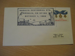 Stagecoach ROSALIA 1983 Cancel Cover USA Donkey Donkeys Horse - Esel