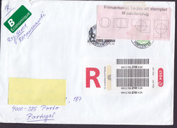 Denmark B-Economique & Registered Recommandé Einschreiben Certificada Labels 2014 Cover Brief PORTO Portugal - Lettres & Documents