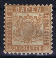 BADEN Mi Nr 20 B Gelbbraun MH/* Falz/ Charniere  Thin - Neufs