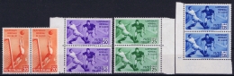 Italy: Sa 357 - 360  Mi Nr 479 - 483 Postfrisch/neuf Sans Charniere /MNH/** 1934 Pairs Sheetmargins - Mint/hinged