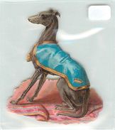 DECOUPIS GAUFFRE - CHIEN LEVRIER -  FIN XIX° - ENVRGURE (9 X 10 Cm) - Animaux