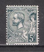 MONACO 1920, Prince Albert 1er , Yvert N° 47, 5 F FRANCS Vert Gris Foncé , Neuf ** / MNH, Bon Centrage ,TTB - Nuevos