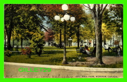 WINDSOR, ONTARIO - CITY HALL PARK - ANIMATED - TRAVEL 1916 - - Windsor