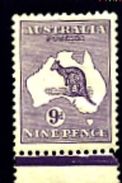 AUSTRALIA - 1913  KANGAROO  9 D.  1st  WATERMARK   MINT NH  SG10 - Neufs