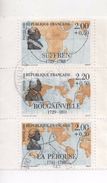 Timbres.3 Timbres 1988 Suffren Bougainville Et La Pérouse - Afgestempeld