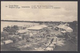 AF - CONGO BELGE - Entier Postal 10 Ct Sur CPA Neuve Léopoldville "Le Port - Vue Des Magasins Et Ateliers" TB - - Postwaardestukken