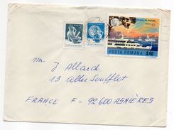 Roumanie-1977-Lettre De CLUJ-NAPOCA Pour ASNIERES-92(France) -Composition Timbres (bateau)-cachet CLUJ - Storia Postale