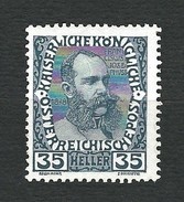 AUSTRIA 1908 - Kaiser Franz Joseph - 35 H - MLH - Michel: AT 149V - Ungebraucht