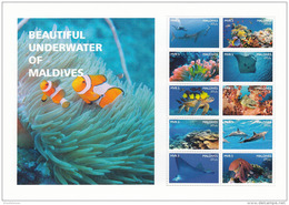 MALDIVES 2016 ** Underwater Diving Tauchen Plongee M/S - OFFICIAL ISSUE - A1708 - Duiken