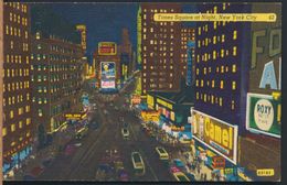 °°° 7795 - NY - NEW YORK - TIMES SQUARE - 1955 With Stamps °°° - Time Square