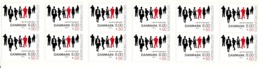Denmark MNH Scott #B100a Booklet Of 12 8k + 50o Eight People - Danish Rheumatism Assn - Neufs