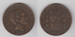 ESPAGNE DIEZ CENTIMOS 1878 OM - First Minting