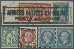 **/*/O Frankreich: 1862/1960, Chiefly Mint Lot Of Better Issues, E.g. 1862 "Empire Dt." 20c. Blue Horiz. Pa - Gebruikt