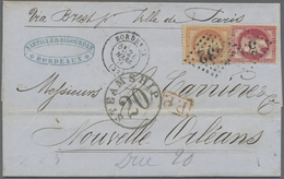 Br Frankreich: 1867/1872, EMPIRE LAURE, Lot Of Apprx. 44 Entires, Slightly Varied Condition/some Postal - Gebruikt