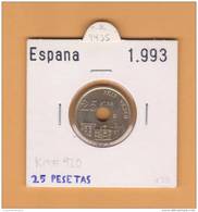 ESPAÑA /JUAN CARLOS I    25  PESETAS  Niquel-Bronce  1.993  KM#920  SC/UNC     DL-9435 - 25 Pesetas