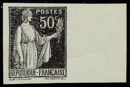 Neuf Sans Gomme N° 283, 50c Paix Type I, Noir Sur Papier épais, ND, Bdf, T.B. - Other & Unclassified