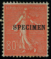 Neuf Avec Charnière N° 69a Et 71a, 50c Et 80c Semeuse Lignée Sans Accent Sur Le E De Specimen T.B. Maury - Altri & Non Classificati