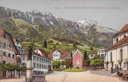 STANS - Dorfplatz Mit Winkelrieddenkmal & Stanserhorn, Ca.1920 - Stans