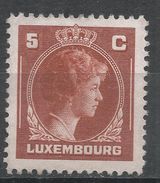 Luxembourg 1944. Scott #218 (MH) Grand Duchess Charlotte - 1944 Charlotte De Profil à Droite