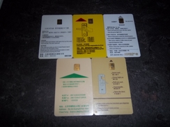 JOLI LOT 5 CLES D'HOTEL A PUCE CHINE T.B.E !!! - Hotel Key Cards