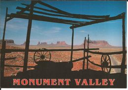 USA Utah, Monument Valley (National Park, Postcard) - Maison Ancienne En Ruines, Roues De Chariot - Monument Valley