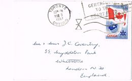 25775. Carta TORONTO (Ontario) 1967 To London - Lettres & Documents