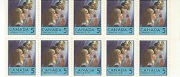 CANADA, 1969, Bookletpane  67p, Mi 0-77, Christmas, Margin At Left Or At Right - Pages De Carnets
