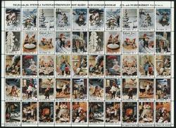 Sweden Christmas Seal 1980/81 Mnh Full Sheet  Folded. Artist Jenny Nystrom - Fogli Completi