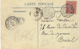 1905- C P A  Du "Magellan" Affr. 10 C Semeuse Oblit. Cad Octog. BUENOS AYRES A BORDEAUX 1° LJ N°1 - Maritime Post