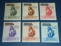 TIMBRES SOMALIA ITALIANA - POSTE COLONIALI ITALIANE N°188 à N°193 - NEUF SANS CHARNIERE (T) - Somalië