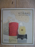 Très Belle Impression Lithographique Sur Tôle Du Parfum KOBAKO De BOURJOIS (années 30) - 22 X 24 Cm - Altri & Non Classificati
