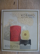 Très Belle Impression Lithographique Sur Tôle Du Parfum KOBAKO De BOURJOIS (années 30) - 22 X 24 Cm - Sonstige & Ohne Zuordnung