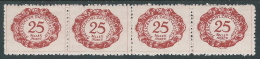 1920 LIECHTENSTEIN SEGNATASSE 25 H VARIETà DIVERSE SUI 4 FRANCOBOLLI MH * R28-8 - Variétés