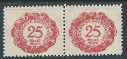 1920 LIECHTENSTEIN SEGNATASSE 25 H VARIETà PUNTO DOPO F MH * - R29-4 - Variétés