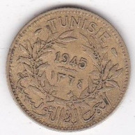 Protectorat Français Bon Pour 1 Franc 1945 – AH 1364 En Bronze-aluminium , Lec# 245 - Túnez