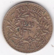Protectorat Français Bon Pour 1 Franc 1941 – AH 1360 En Bronze-aluminium , Lec# 241 - Túnez