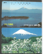 Mont Fuji Au Japon, 2 Telecartes Japon - Volcans