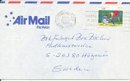 Australia Air Mail Cover Sent To Sweden Spit Junction 27-12-1989 Single Franked - Storia Postale