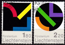 Liechtenstein, 2001, Mi.1281/82, Zeitgenössische Kunst. USED FIRST DAY Oo - Gebraucht