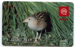 SLOVENIA  Bird Kosec Crex Crex Valid 31.12.2001 Mobil Prepaid Card - Songbirds & Tree Dwellers