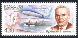 Russia 2003 100th Birth Ann E T Krenkel Polar Explorer Transport Icebreaker Ship Zeppelin People Stamp Mi 1127 Sc 6799 - Barcos Polares Y Rompehielos