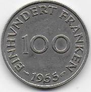 SARRE - 100 Fr  1955 - 100 Franken