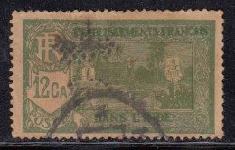 12ca Used French India 1929, New Values Series - Usados